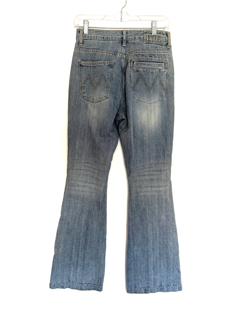 Matin Kim Y2K Flare Side Snap Faded Bootcut Jeans - Picture 6 of 10